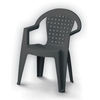 Baštenska stolica Norma plastična - siva